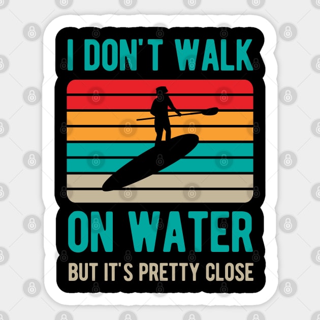 Funny Paddle Board Paddleboarding Gifts Sticker by Crea8Expressions